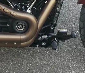 Footrest relocation 60mm for the original footrest system, Softail 2018 - 2024 + Tüv, Fat Bob FXFBS